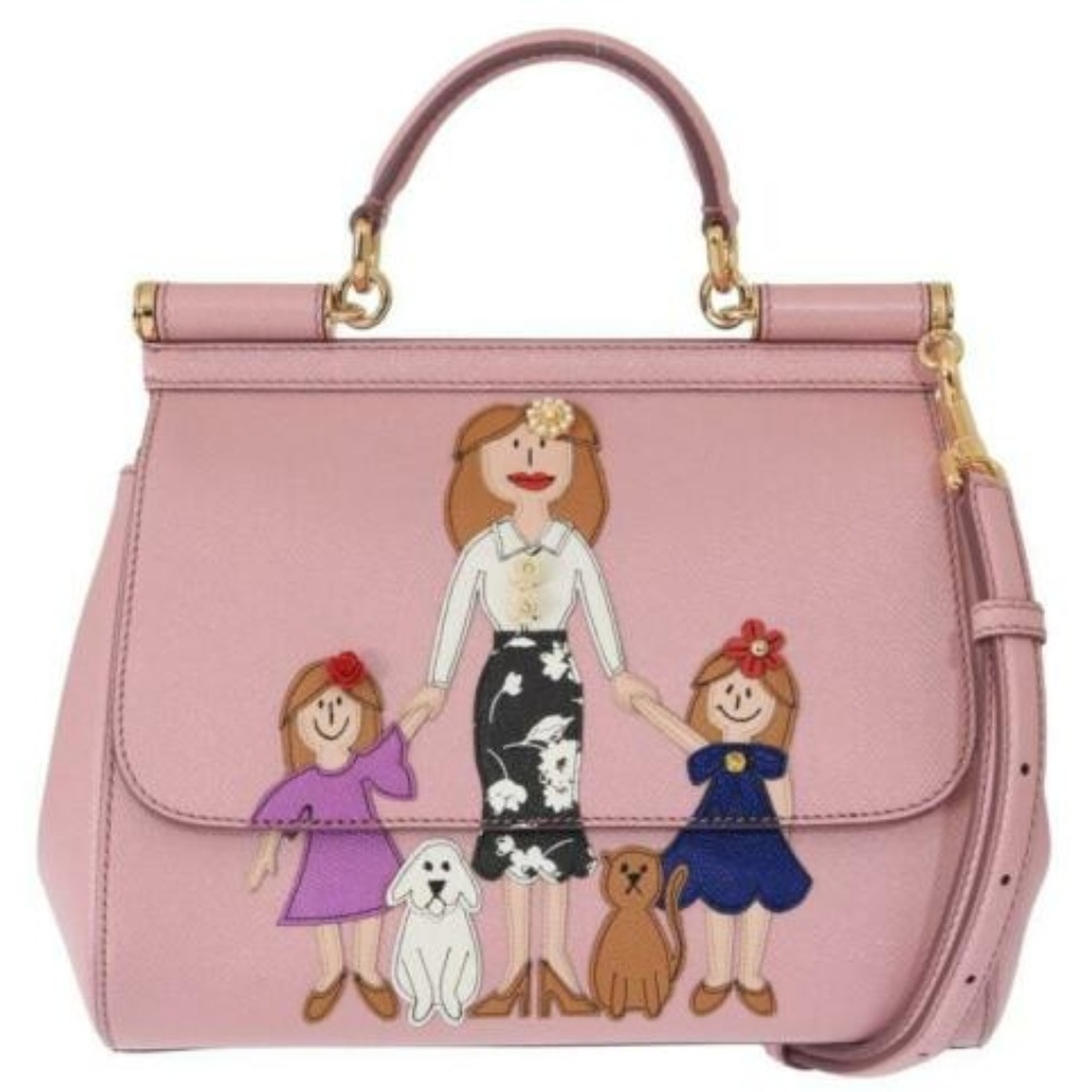 Dolce&Gabbana Familia Leather Dauphine Crystal Bag